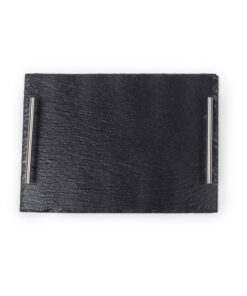 13.78 inch x 9.84 inch Slate Tray with Metal Handle