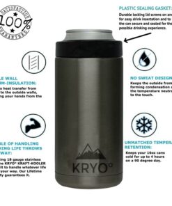 Alternative view of KRYO Hopsulator 16oz Black Can Cooler for Tall Boys